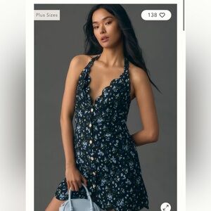Maeve | Dresses | Maeve Halter Vneck Scallop Mini Dress New Anthropologie |  Poshmark